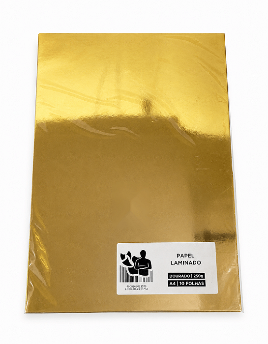 Papel Laminado - Dourado - 250g - A4
