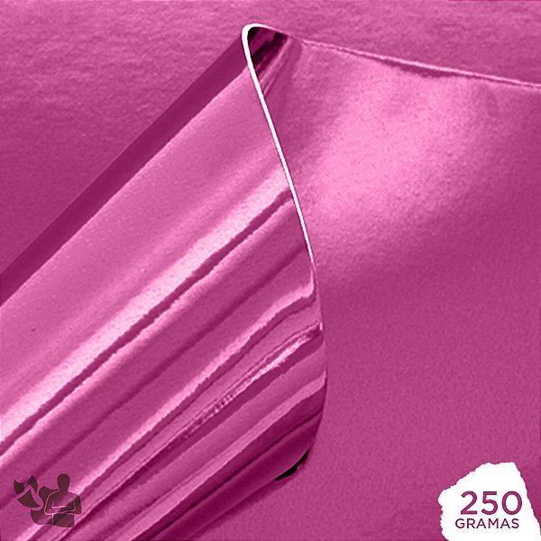 Papel Laminado - Rosa - 250g - A4