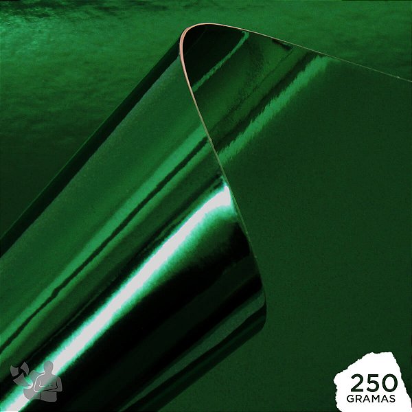 Papel Laminado - Verde - 250g - A4