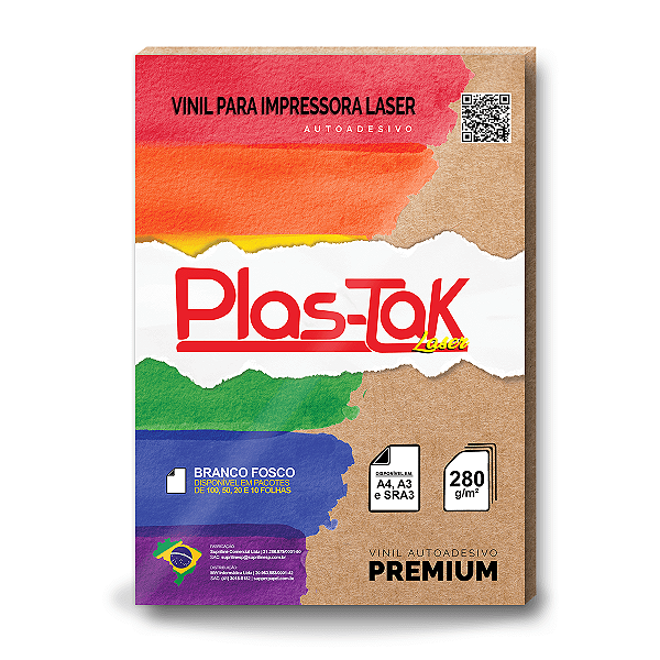 Vinil Adesivo Branco Fosco - Laser - Plastak
