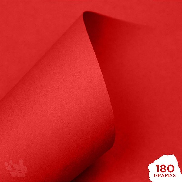 Papel Offset Colorido - Vermelho - 180g - A4 - 210x297mm