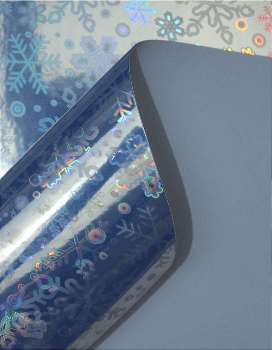 Vinil Adesivo Holográfico - Floco de Neve - 135g - Jato de Tinta - Resistente à Água - A4 - 210x297mm