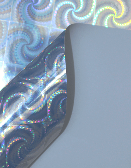 Vinil Adesivo Holográfico - Espiral - 135g - Jato de Tinta - Resistente à Água - A4 - 210x297mm