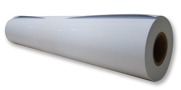 Vinil Adesivo Branco Brilho - Resistente à Água - Jato de Tinta - Bobina - 610mmX10m