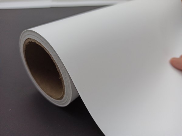Vinil Adesivo Branco Fosco/Matte - Resistente à Água - Jato de Tinta - Bobina - 610mmX10m