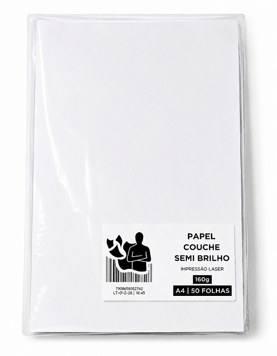 Papel Couche - Semi Brilho - 160g
