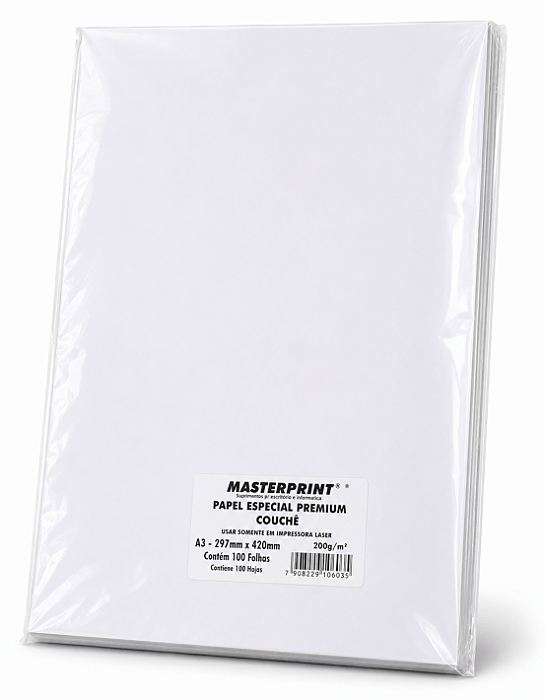 Papel Especial Premium Couchê - Masterprint - 200g - A3