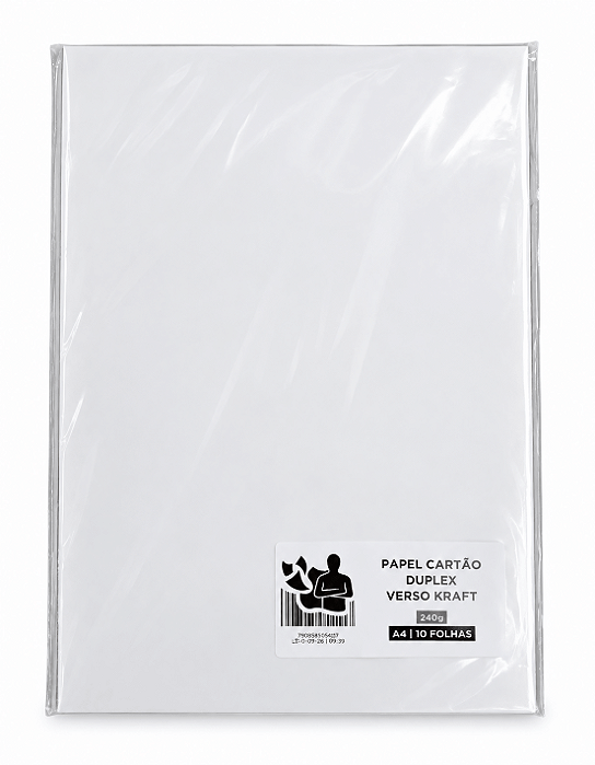 Papel Cartão - Duplex - Verso Kraft - 240g