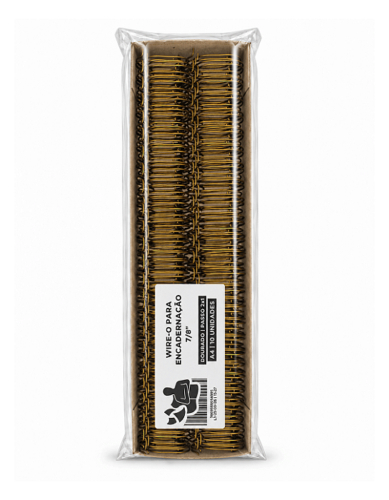 Wire-o para Encadernação - 7/8" - Passo 2x1 - Dourado