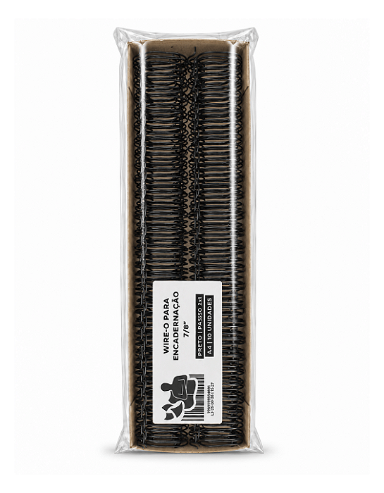 Wire-o para Encadernação - 7/8" - Passo 2x1 - Preto