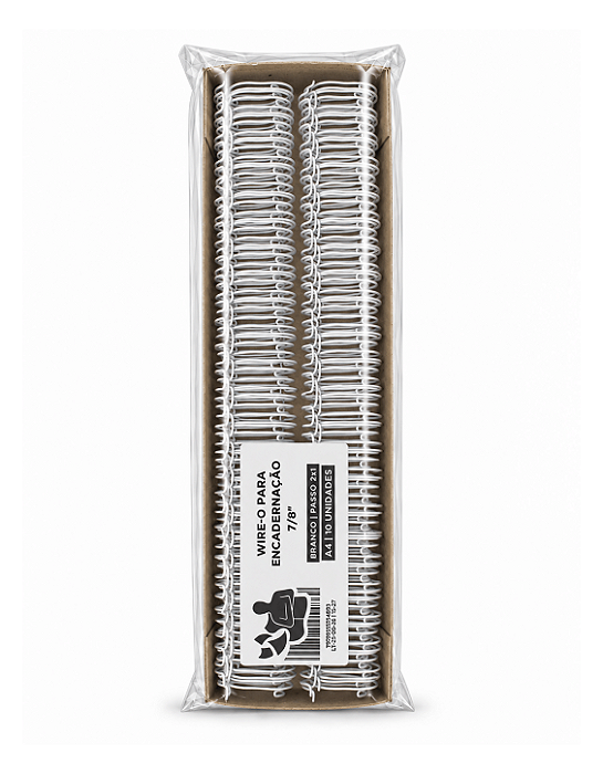 Wire-o para Encadernação - 7/8" - Passo 2x1 - Branco