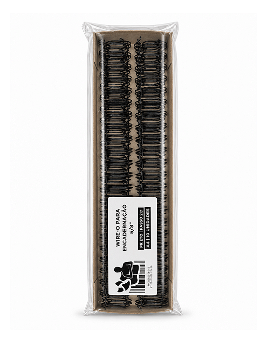 Wire-o para Encadernação - 5/8" - Passo 2x1 - Preto