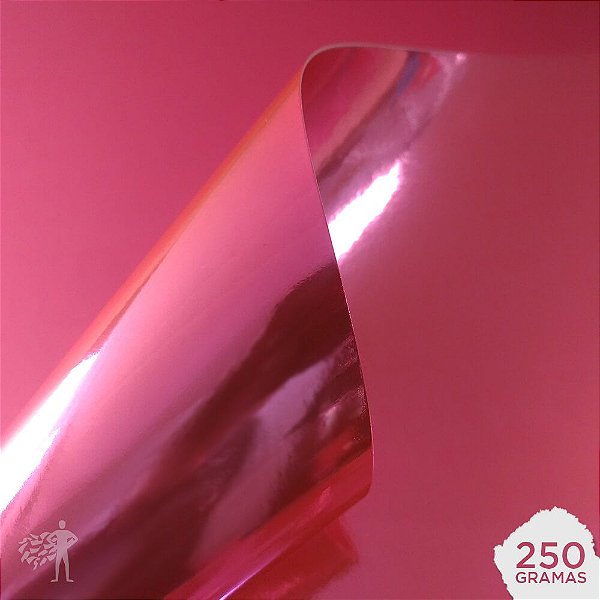 Papel Laminado - Lamicote - Rosa - 250g - A4 - 210x297mm