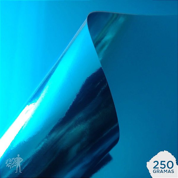 Papel Laminado - Lamicote - Azul - 250g - A4 - 210x297mm