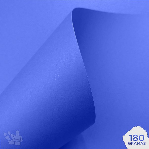 Papel Color Plus - Grécia - Azul Royal - 180g - A4 - 210x297mm