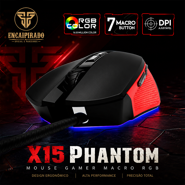 Mouse Phantom X15 7 Botôes