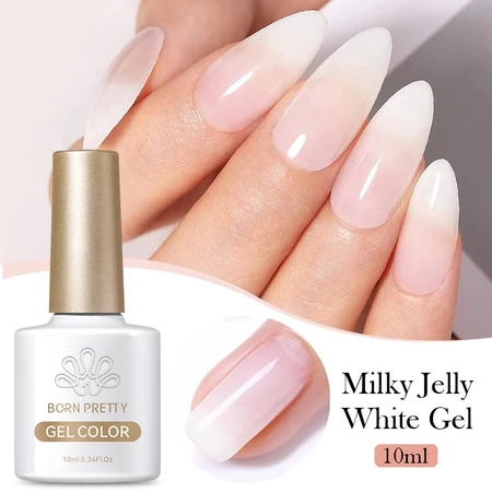 ESMALTE EM GEL BORN PRETTY GELEIA BRANCA 10 ml