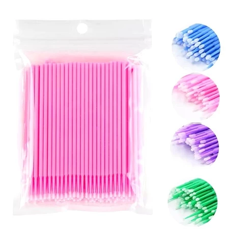 MICROBRUSH COTONETES FINO UNHAS-CILIOS 100 un