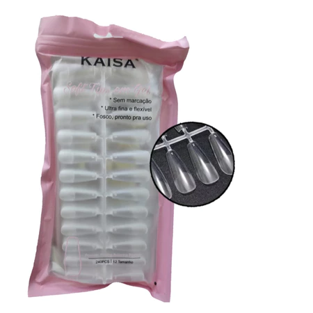 UNHAS POSTIÇA SOFT GEL KAISA BAILARINA FOSCA - 240un