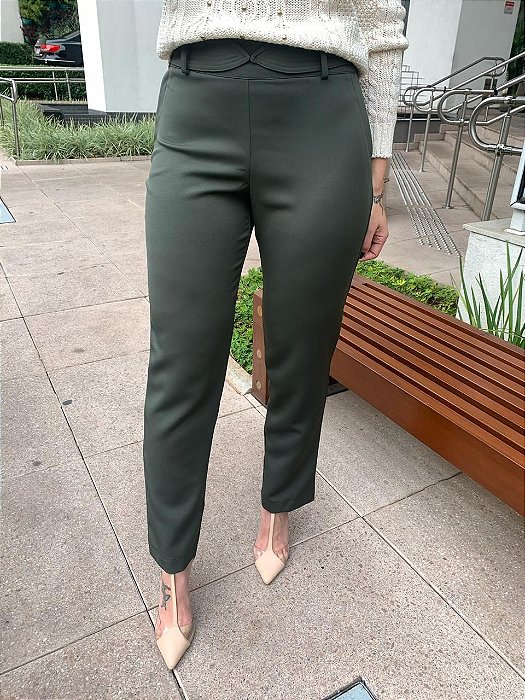 calça social feminina verde