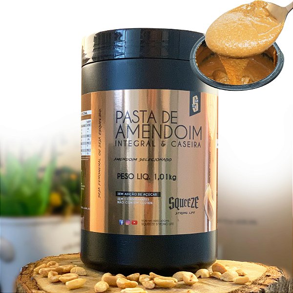 Pasta de Amendoim Integral & Caseira 1kg - Squeeze (100% amendoim)
