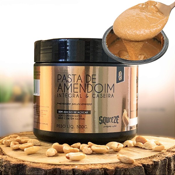 Pasta de Amendoim Integral & Caseira 500g - Squeeze (100% amendoim)