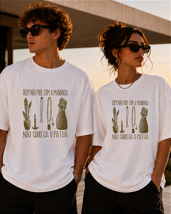 Camiseta Quem não pode com Mandinga não carrega Patuá
