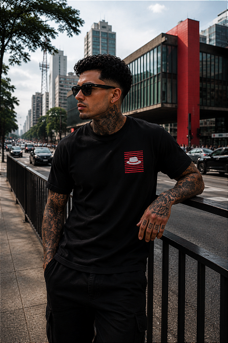 Camiseta Preta Mini Chapéu Zé pilintra