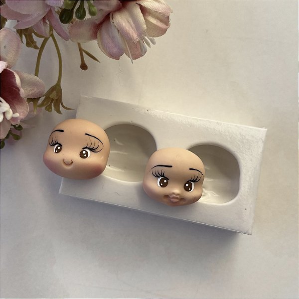 Molde de Silicone Mini Cabeças 012