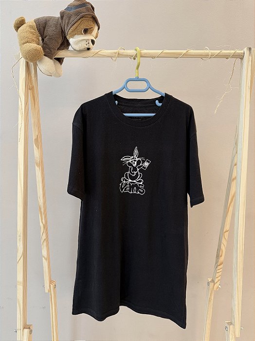 Blusa básica na cor preta, Marca Vans, Tamanho P