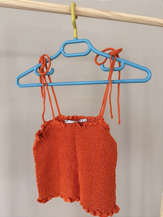 Cropped Laranja Franzido - YoBoh! - Tam: 14 anos
