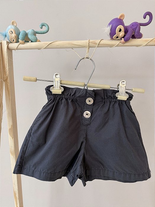 Short cor chumbo, em tactel, Marca Zara, TAM 2-3