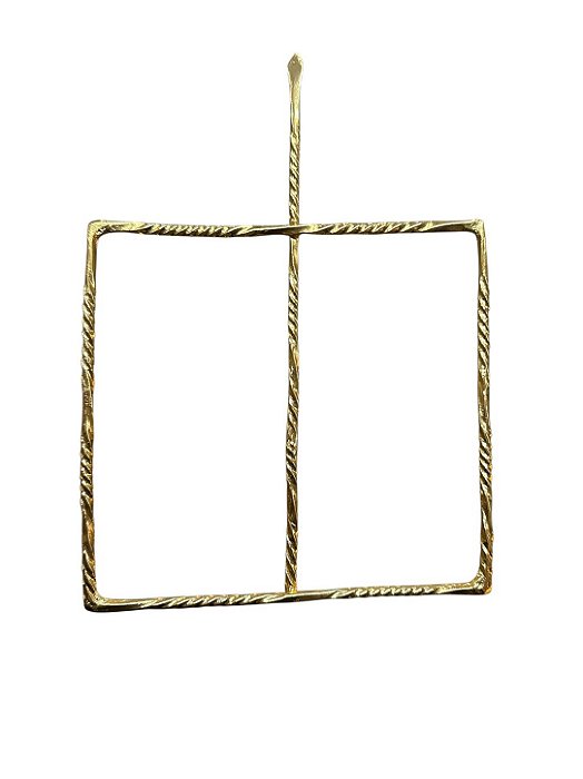 Ofa Torcido Quadrado De Mão Dourado