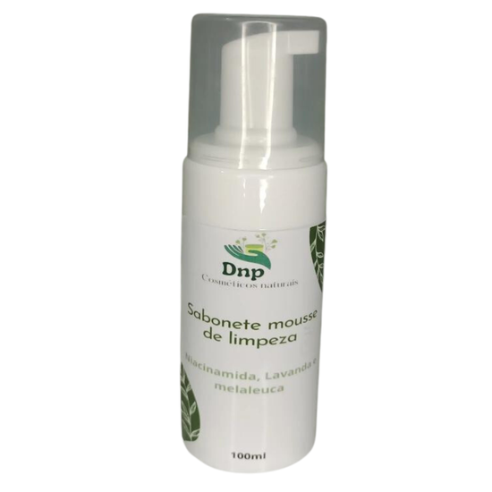 Sabonete mousse de limpeza facial natural e vegano-100ml