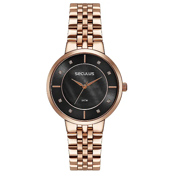 Seculus Feminino Madrepérola Cristais Rosé 77248LPSVRS2