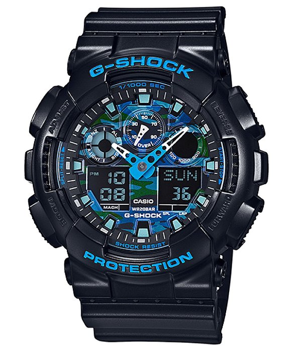 G-SHOCK GA-100CB-1A MOSTRADOR AZUL