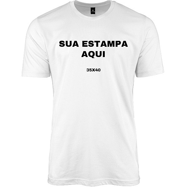 Camiseta de algodão fio 30.1 - Personalize sua camiseta (Envie a estampa)