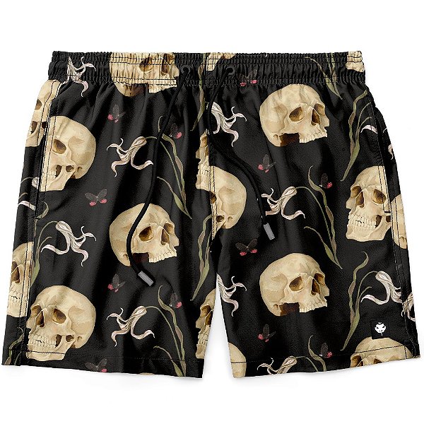 Shorts Praia Estampado Microfibra Soft Ultra Premium Lightweight - La Caveira