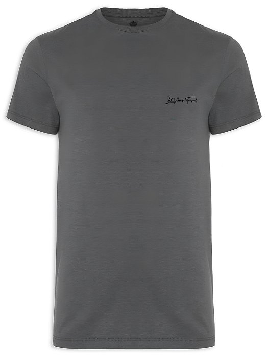 Camiseta Masculina de Malha Premium Básica LaVibora Freesoul - Gray Stoned