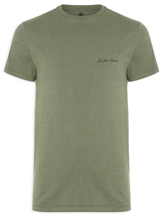 Camiseta Masculina de Malha Premium Básica LaVibora Freesoul - Green Stoned