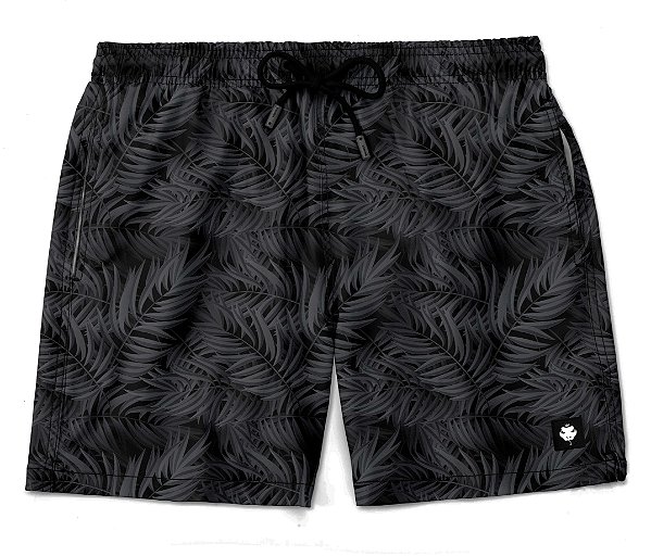 Shorts Praia Masculino Estampado LaVíbora - Black Tropical