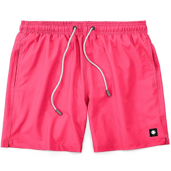 Shorts Microfibra Elastano Mega Confortável Lightweight Rosa Neon