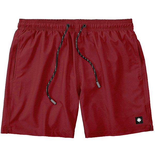 Shorts Microfibra Elastano Mega Confortavel Vinho LaVibora Shorts Masculinos de Praia Roupas e mais