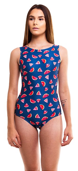 Body/Maiô Estampado Bojo Removível Proteção UV+ Fruit