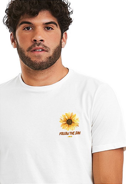 Camiseta Masculina  Estampada Algodão LVBR - Follow The Sun