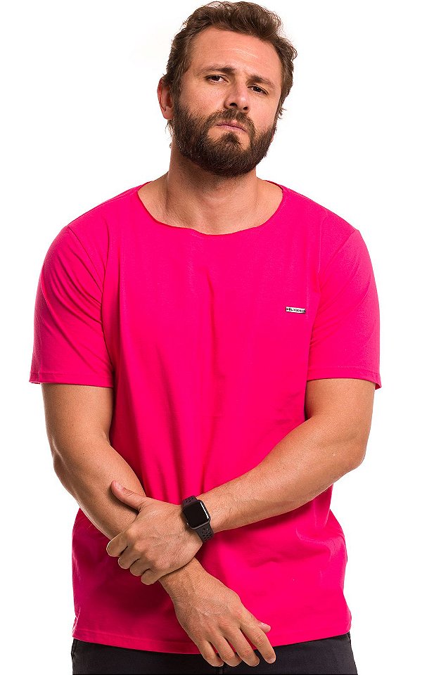 Camiseta Básica Corte A Fio 100% Algodão LaVíbora - Pink