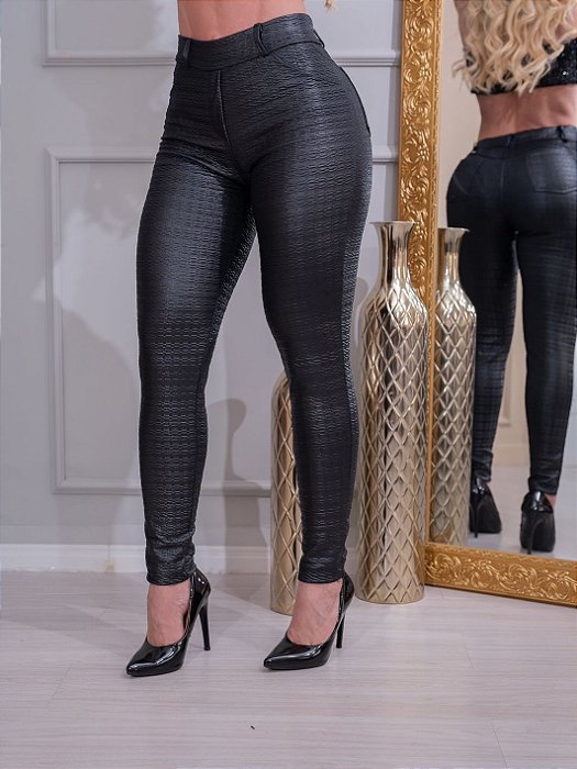 Calça Disco em cirrê com bastante elastano