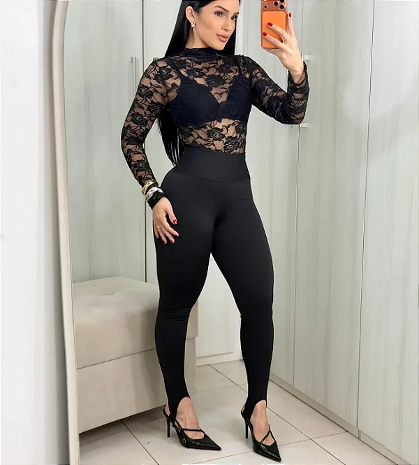 Legging pezinho com elastano - a calça do momento