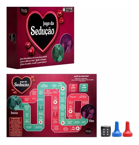 Jogo Tabuleiro Sedução com Dados Diversão ao Cubo