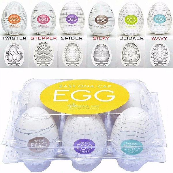 Caixa 06 Unidades Egg Masturbador Masculino